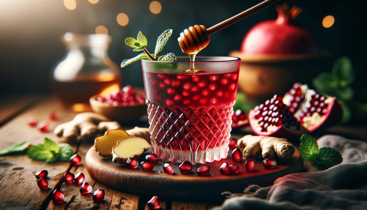 Revitalising Pomegranate, Honey and Ginger Elixir Recipe