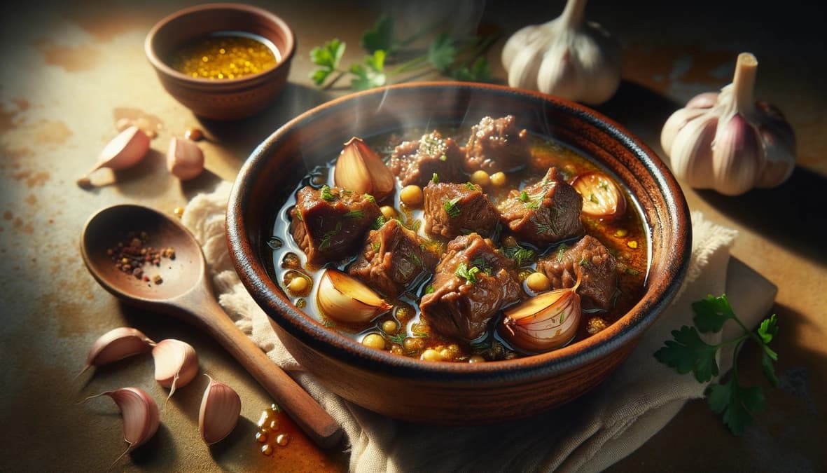 Tender Middle Eastern Lamb and Garlic Stew Recipe